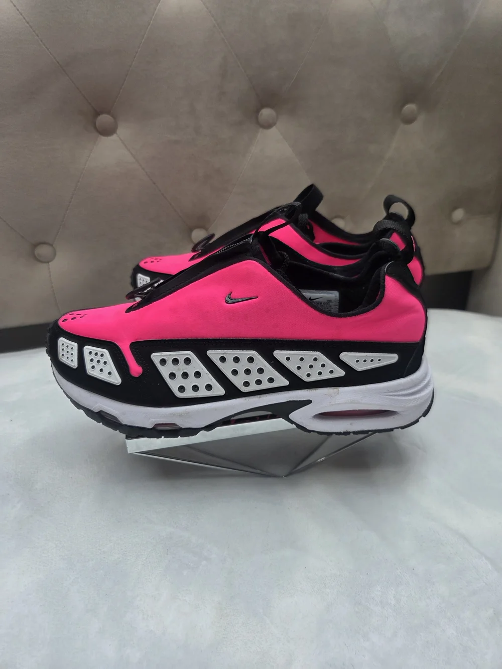 Nike Air Max Sunder Hyper Pink Y2K Zip Running Sneakers Women's Size 8.5